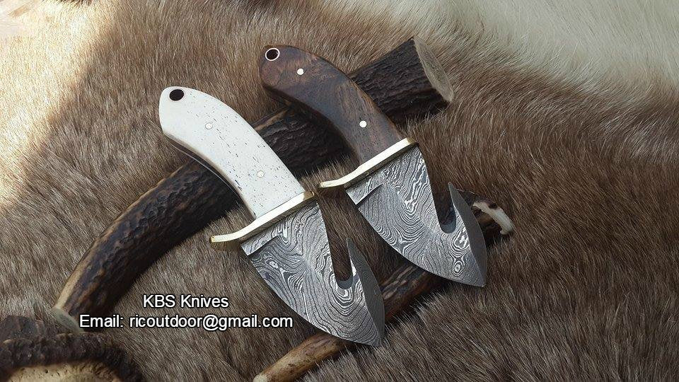 Premium Damascus Mini Guthook Knife - Compact & Durable - Korvel