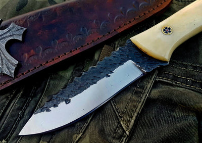 Premium Handcrafted 1095 High Carbon Steel Hunting and Skinning Knife - Korvel