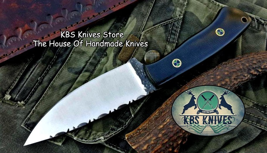 Premium Custom 1095 High Carbon Steel Hunting and Skinning Knife - Korvel
