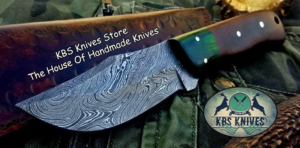 Premium Custom Damascus Steel Hunting and Skinning Knife - Korvel