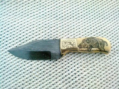 Exquisite Damascus Steel Slim Knife - Korvel