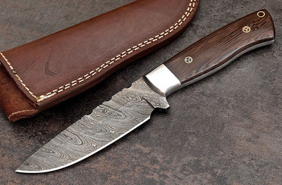 Premium Custom Damascus Steel Hunting and Camping Knife - Korvel