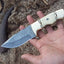 Artisan Crafted Damascus Steel Hunting and Skinning Knife - Korvel