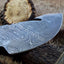 Premium Custom Damascus Deer Guthook Knife with Antler Handle - Korvel