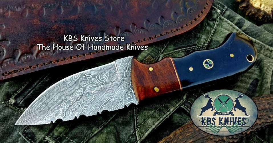 Premium Custom Damascus Steel Hunting and Skinning Knife - Korvel