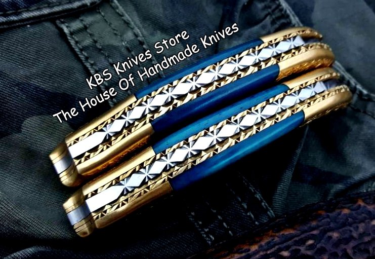 Exquisite Custom Damascus Steel Folding Pocket Knife - Korvel