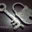 Vintage-Inspired Damascus Lock and Key Pendants - Korvel