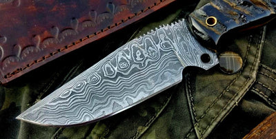 Premium Custom Damascus Steel Hunting and Skinning Knife - Korvel