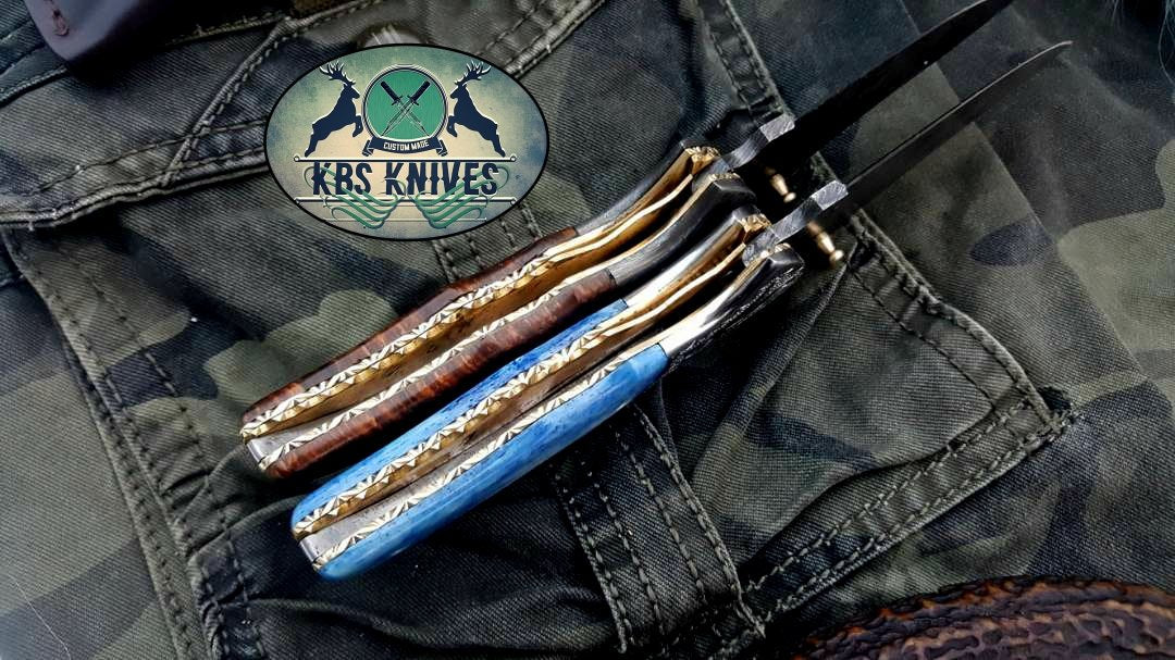 Artisan Crafted Damascus Steel Folding Knife - Custom Handmade - Korvel