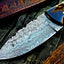 Artisan Crafted Raindrop Damascus Steel Skinning Knife - Korvel