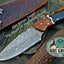 Premium Custom Damascus Steel Skinning Knife for Outdoor Adventures - Korvel