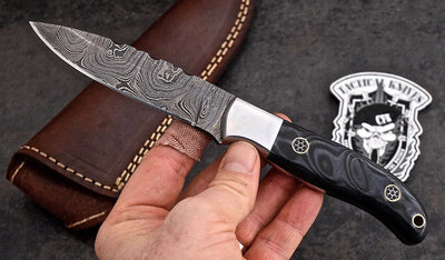 Premium Custom Damascus Steel Hunting Knife for Outdoor Adventures - Korvel