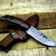 Premium Custom Damascus Steel Raindrop Hunting and Skinning Knife - Korvel