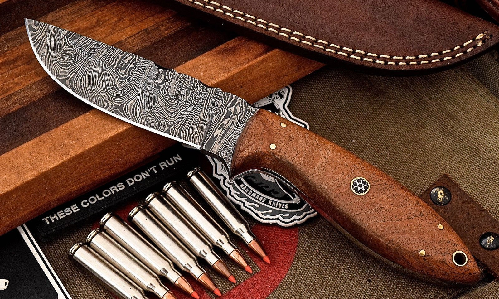 Premium Custom Damascus Steel Hunting and Camping Knife - Korvel