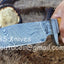 Premium Custom Damascus Hunting Knife | Olivewood Grip & Guard | 12" | Includes Leather Sheath | KBS Knives - Korvel