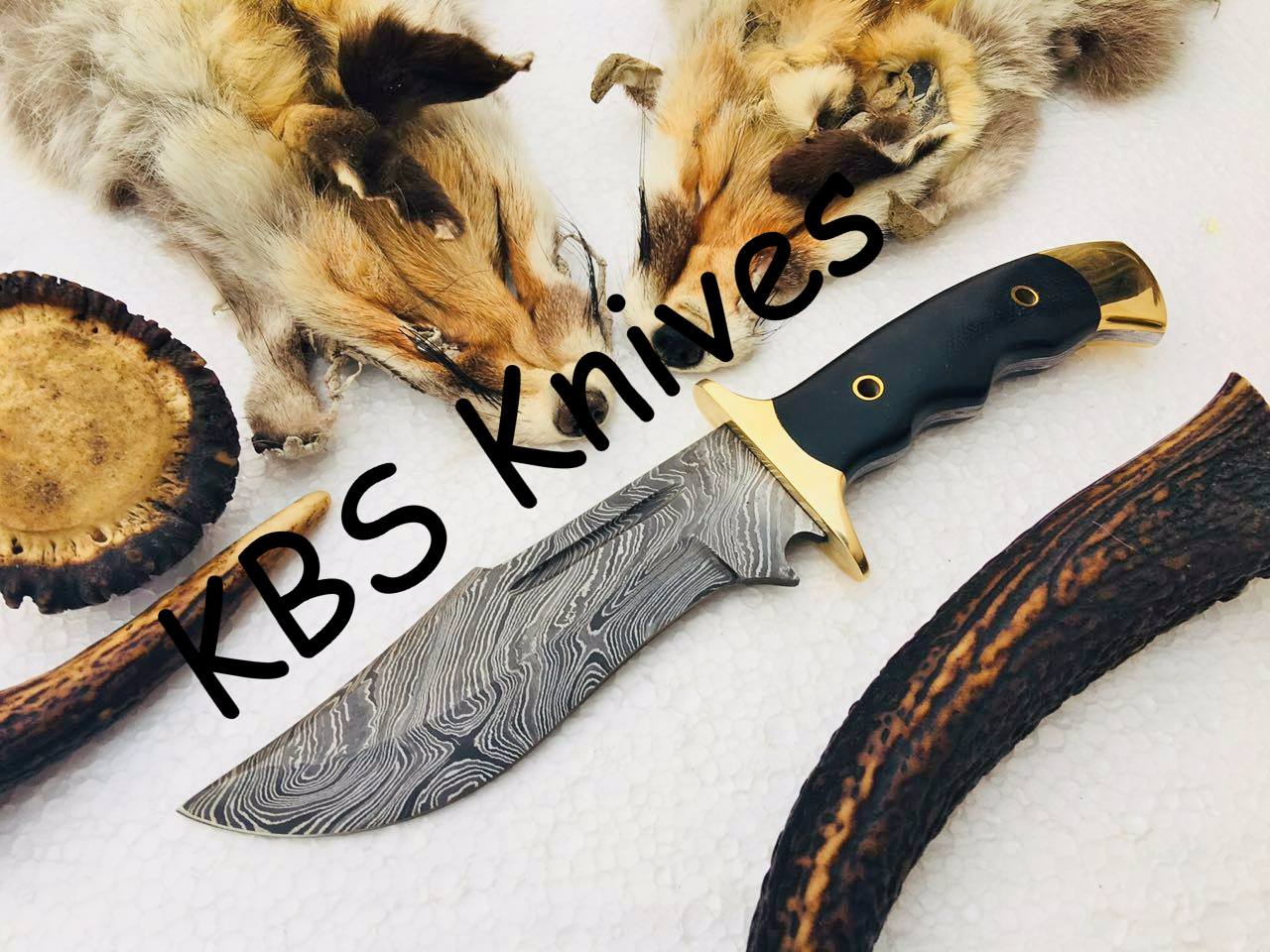 Premium Full Tang Handmade Damascus Steel Hunting Knife - Korvel