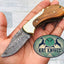 Exquisite Damascus Steel Folding Pocket Knife with Elegant Rosewood Handle - Korvel