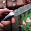 Premium Custom Damascus Bushcraft Skinner Knife with Micarta Handle - Korvel
