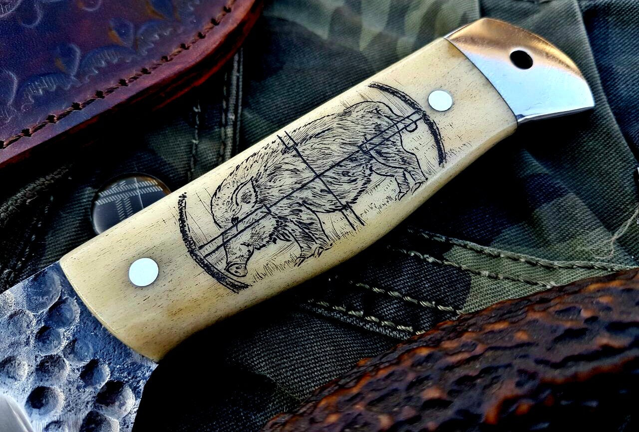 Artisan Forged 1095 High Carbon Steel Hunting Knife for Outdoor Adventures - Korvel
