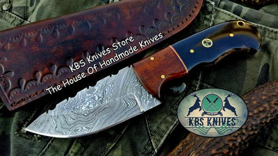 Premium Custom Damascus Steel Hunting and Skinning Knife - Korvel