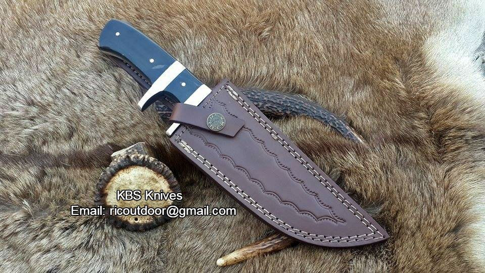 Premium Stealth Hunter Custom Damascus Fixed-Blade Knife - 10" Hunting Essential - Korvel