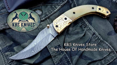 Exquisite Handmade Damascus Steel Folding Knife for Collectors - Korvel