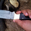 KBS Knives: Premium Handmade Fixed-Blade Hunting Knife | Unique Raindrops Damascus Steel | 10-Inch - Korvel