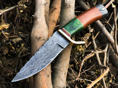 Exquisite Custom Handmade Damascus Steel Hunting Knife - Korvel