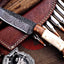 Artisan Custom Hunting Knife with Exquisite Damascus Steel Blade - Korvel