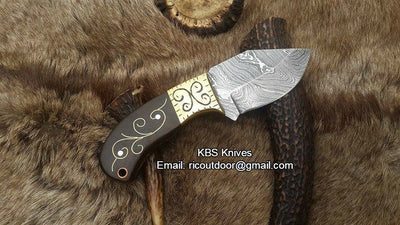 Artisan Crafted Skinner Knife with Elegant Rosewood Handle - Korvel