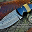 Artisan Crafted Raindrop Damascus Steel Skinning Knife - Korvel