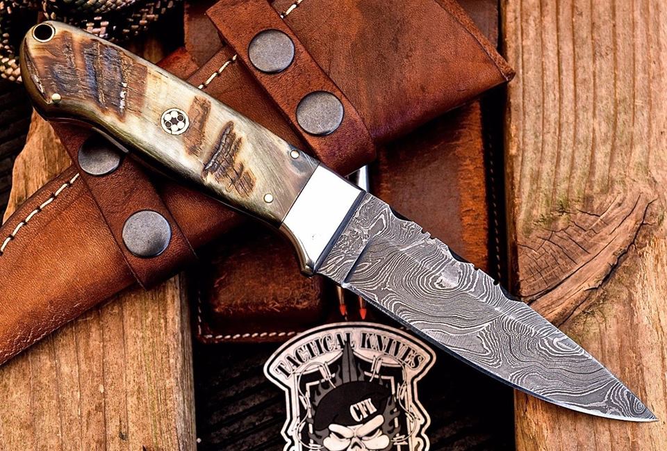 Premium Handmade Damascus Steel Skinning Knife - Korvel