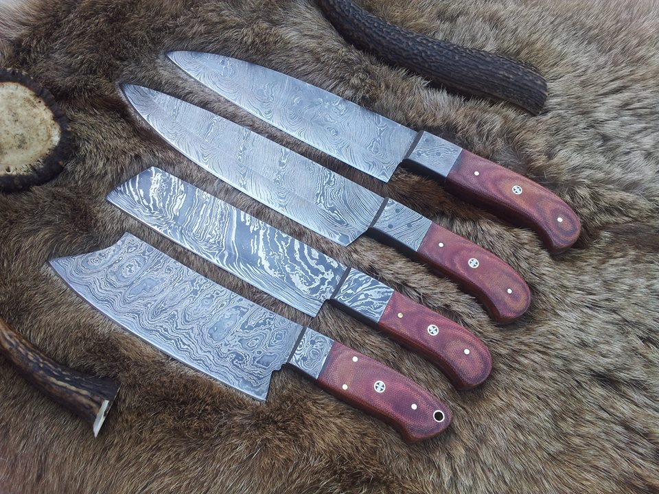 Premium Handmade Damascus Steel Kitchen Knife Set - Korvel
