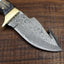 Premium Full Tang Handmade Damascus Steel Raindrop Guthook Skinning Knife - Korvel