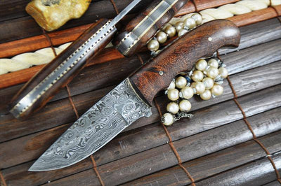 Premium Custom Damascus Steel EDC Skinning Knife - Korvel