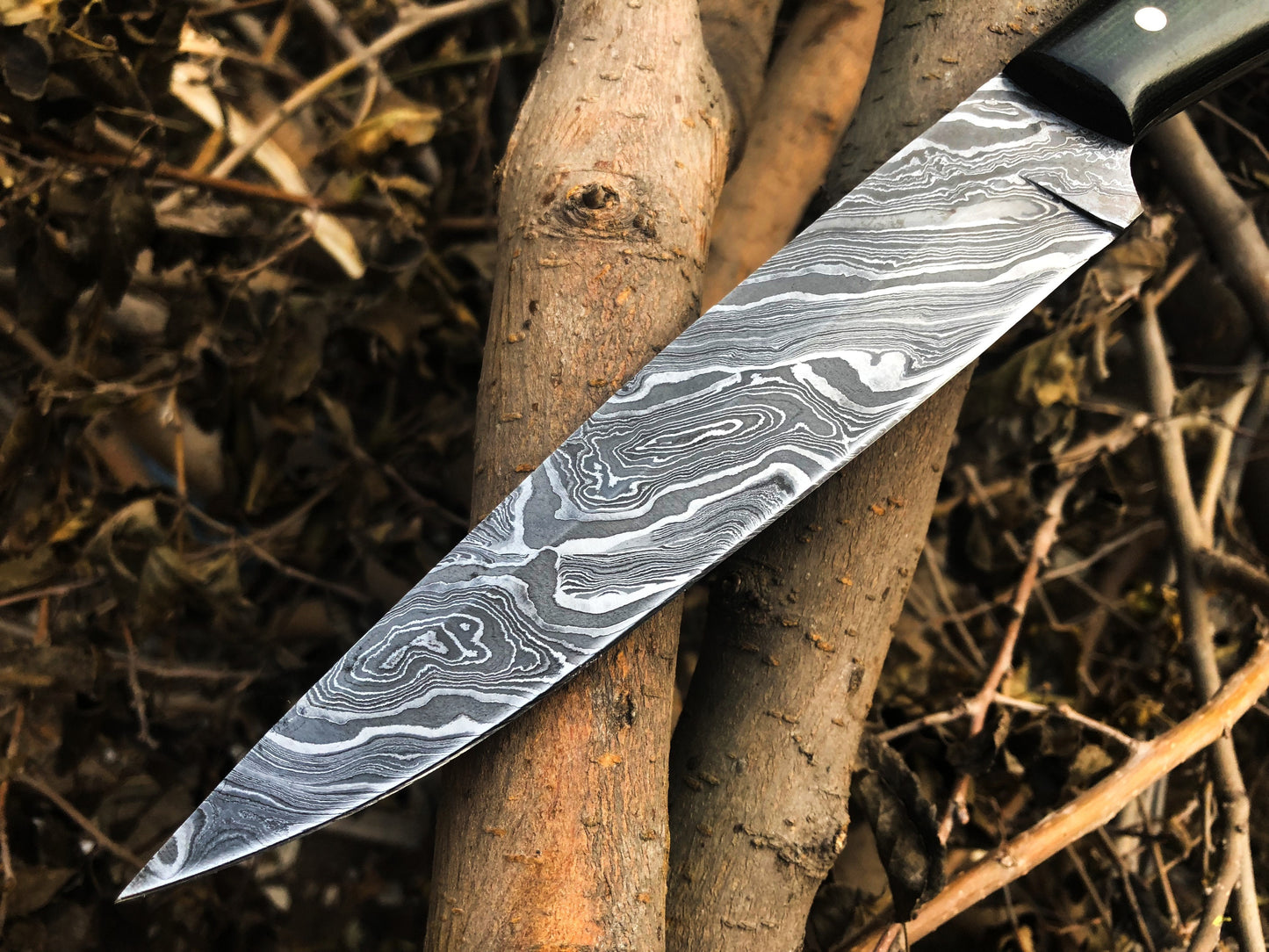Premium Full Tang Custom Damascus Steel Hunting Knife - Korvel