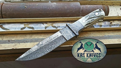 Exquisite Full Tang Damascus Steel Double Edge Survival Knife - Korvel