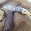 Premium Damascus Steel Folding Pocket Knife with Elegant Bone Handle - Korvel