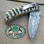 Premium Custom Damascus Steel EDC Folding Knife with Pocket Clip - Korvel