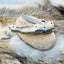Artisan Crafted Damascus Steel Folding Pocket Knife with Engraved Bone Handle & Leather Sheath - Korvel