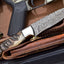 Premium Damascus Steel Skinning Knife with Leather Sheath - Korvel