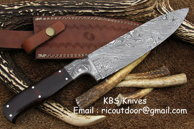 Exquisite Handcrafted Damascus Steel Chef Knife - Korvel