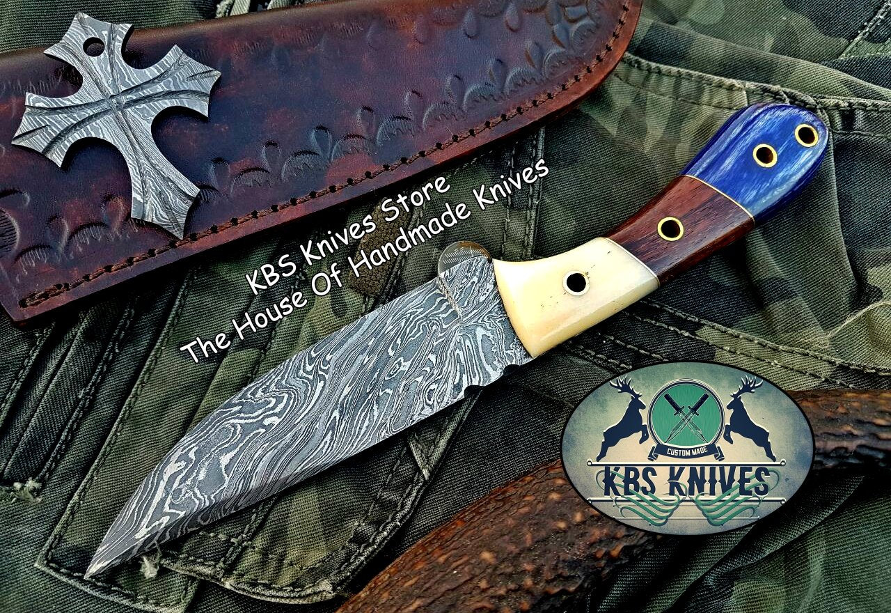 Premium Custom Damascus Steel Hunting and Skinning Knife - Korvel