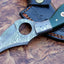 Premium Custom Damascus Steel Skinner Knife with Finger Hole - Korvel