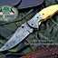 Artisan Crafted Damascus Steel Folding Pocket Knife - Korvel