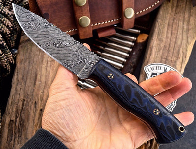 Premium Handmade Damascus Steel Skinning Knife - Korvel