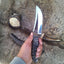 Premium D2 Steel Tactical Knife with Leather Sheath - Korvel
