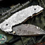 Artisan Crafted Damascus Steel Folding Pocket Knife - Korvel
