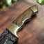 Premium Handmade Damascus Steel Deer Skinning Knife with Olivewood Handle - 8.5-inch - Korvel