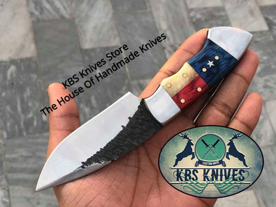 Handcrafted 1095 Steel Texas Handle EDC Skinner Knife - Custom Made - Korvel